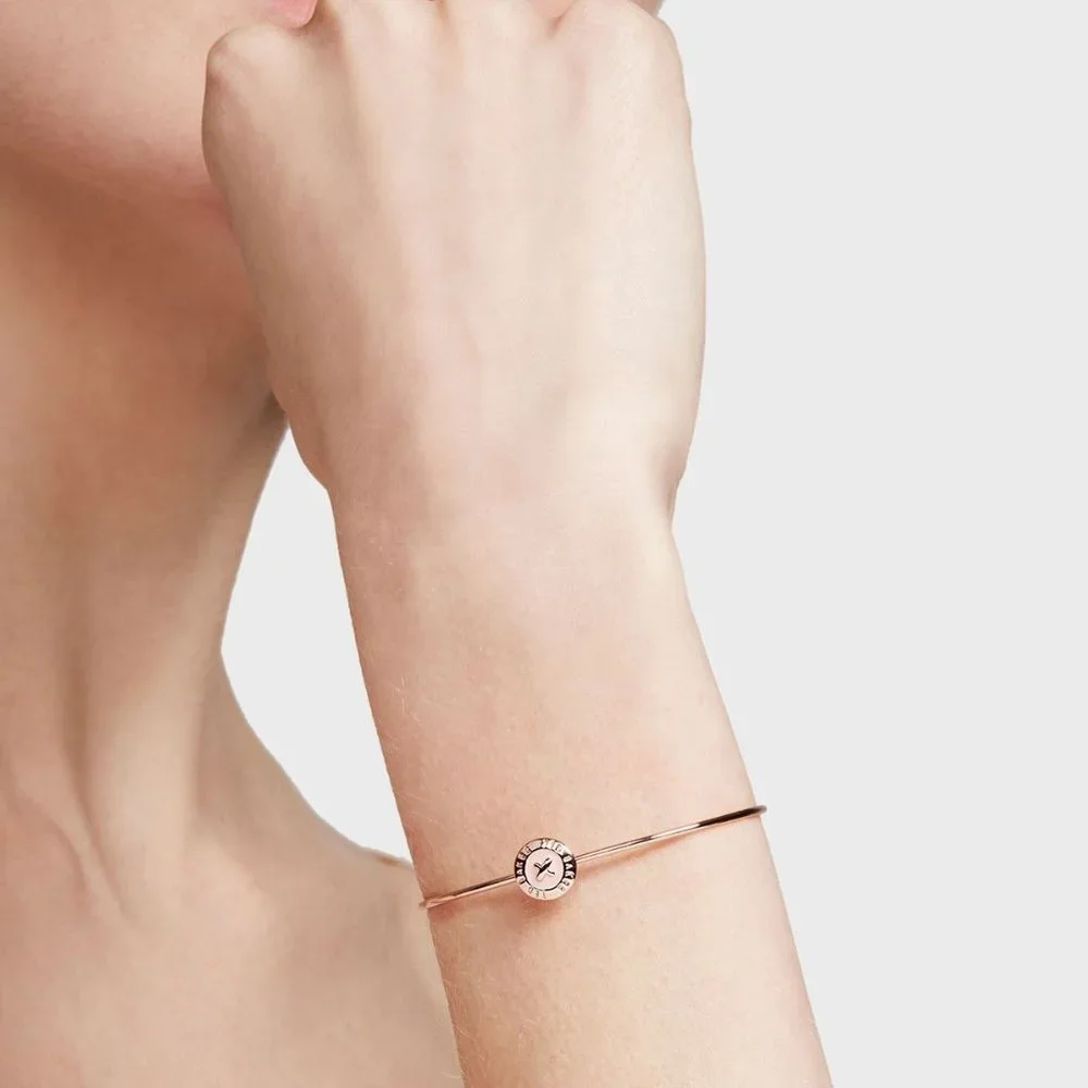 Ted Baker Elvas Rose Gold BLACK Mini Button Cuff